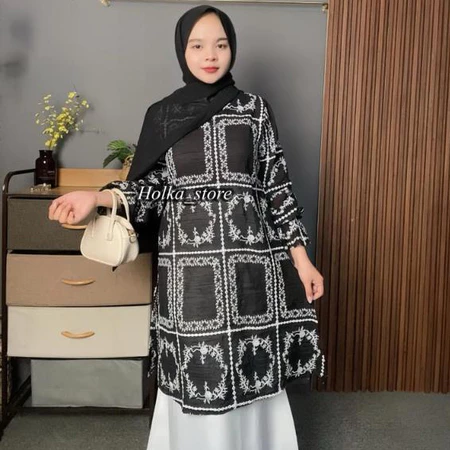 Lilly Tunik Katun Bordir Tali